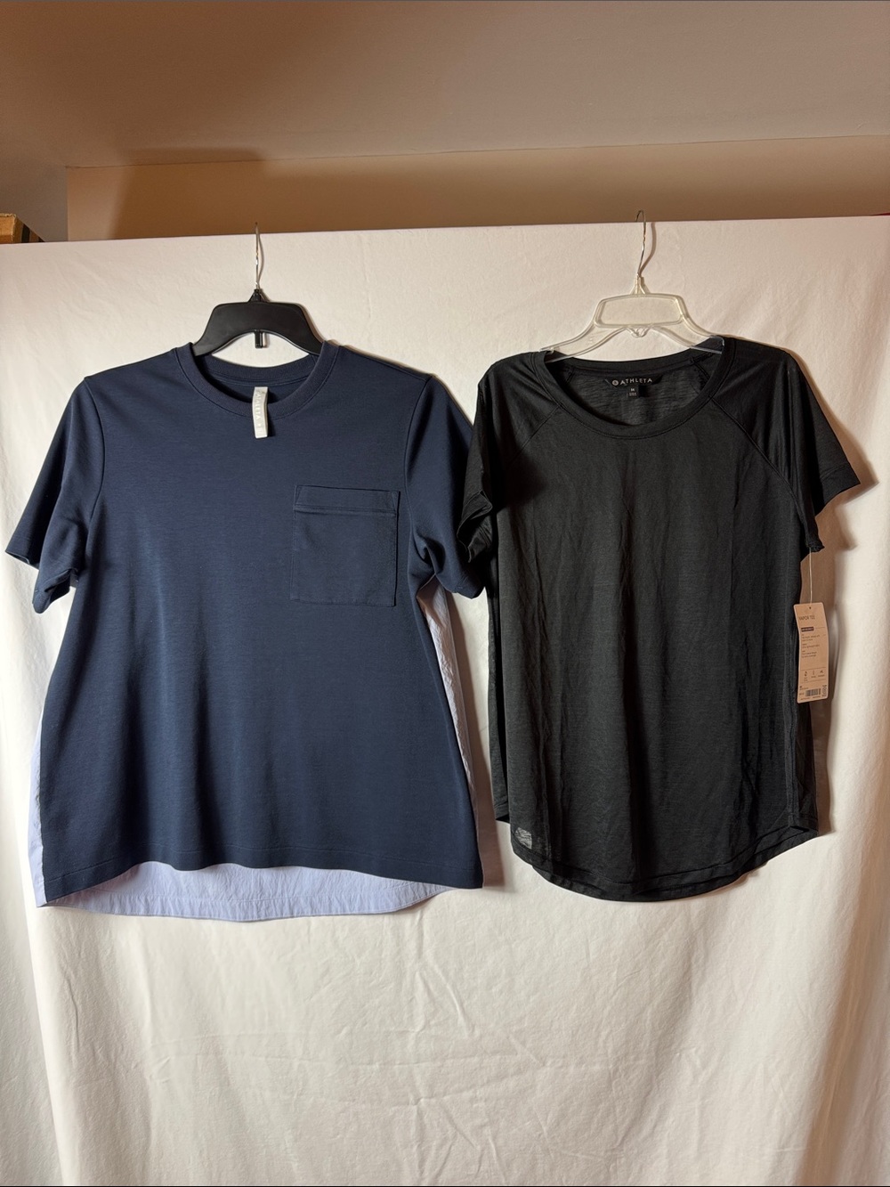 Athleta Navy and Black Short-Sleeve Tees Duo